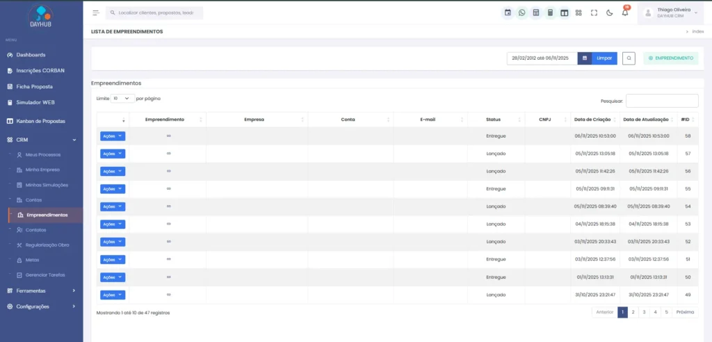 Ferramenta para gestão de relacionamento com construtoras