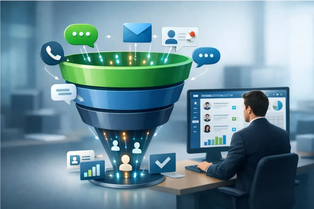 Comunicação organizada por funil